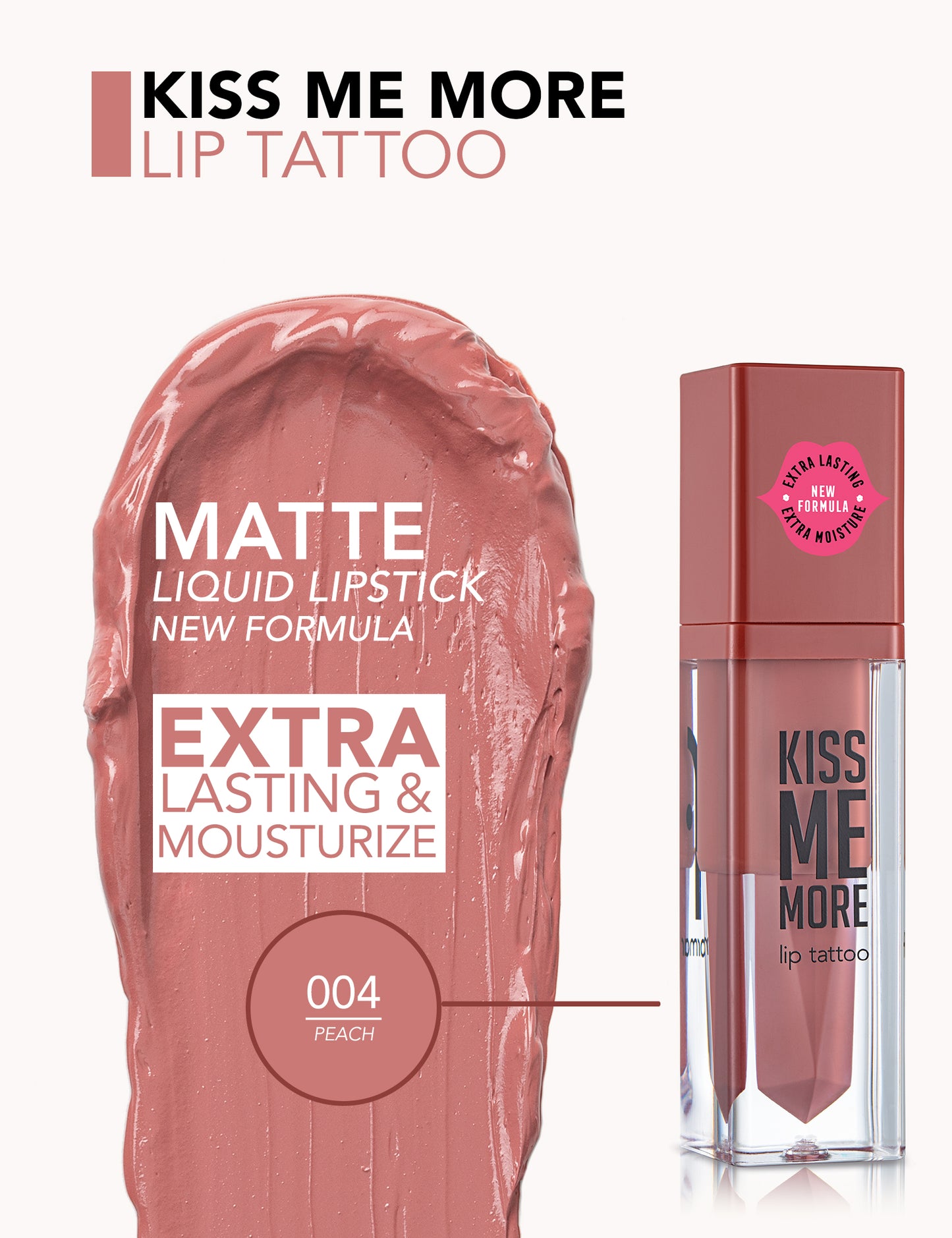 Flormar Long Lasting Matte Lipstick - Kiss Me More 3.8ML