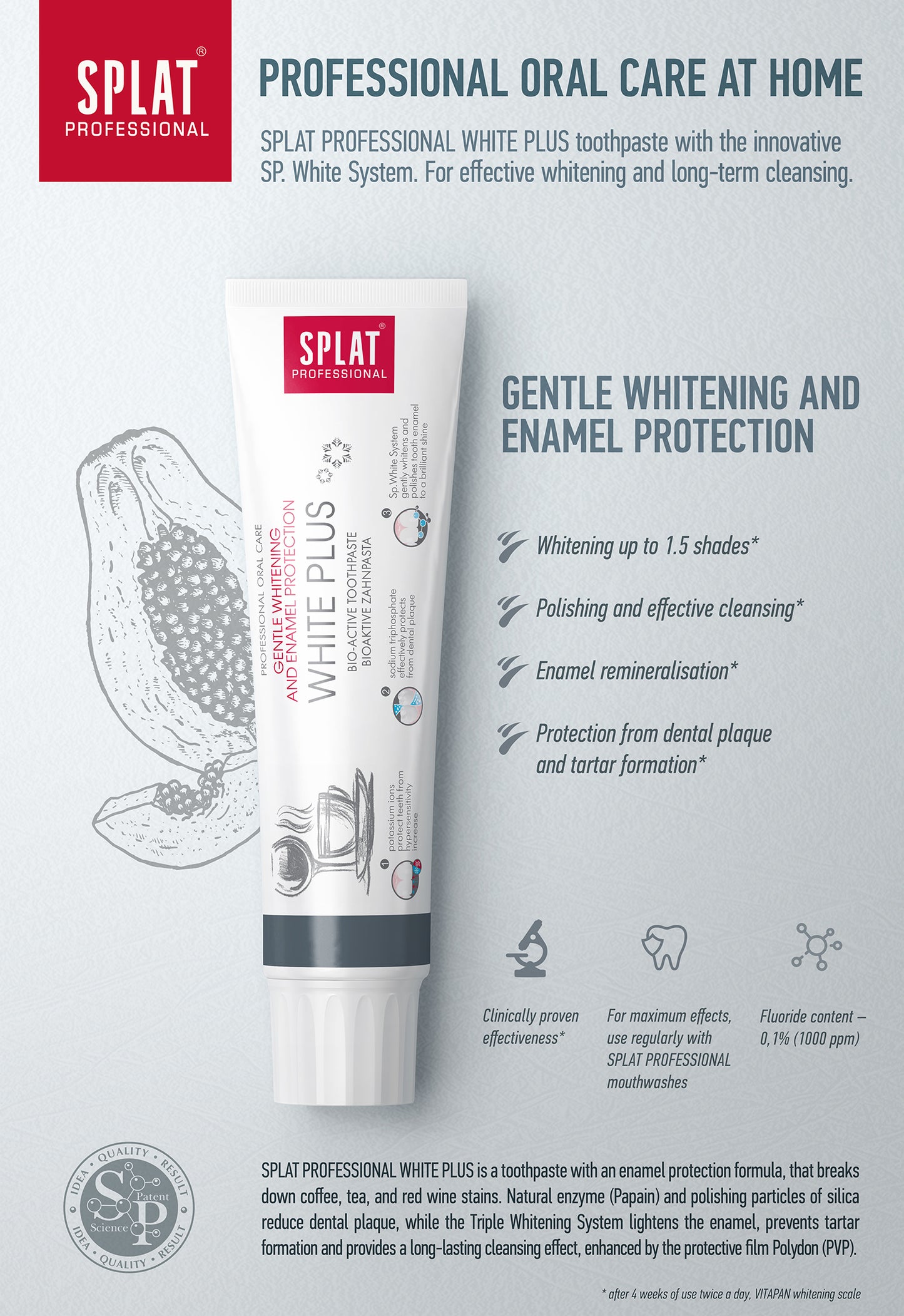 SPLAT® Professional White Plus toothpaste 40ML