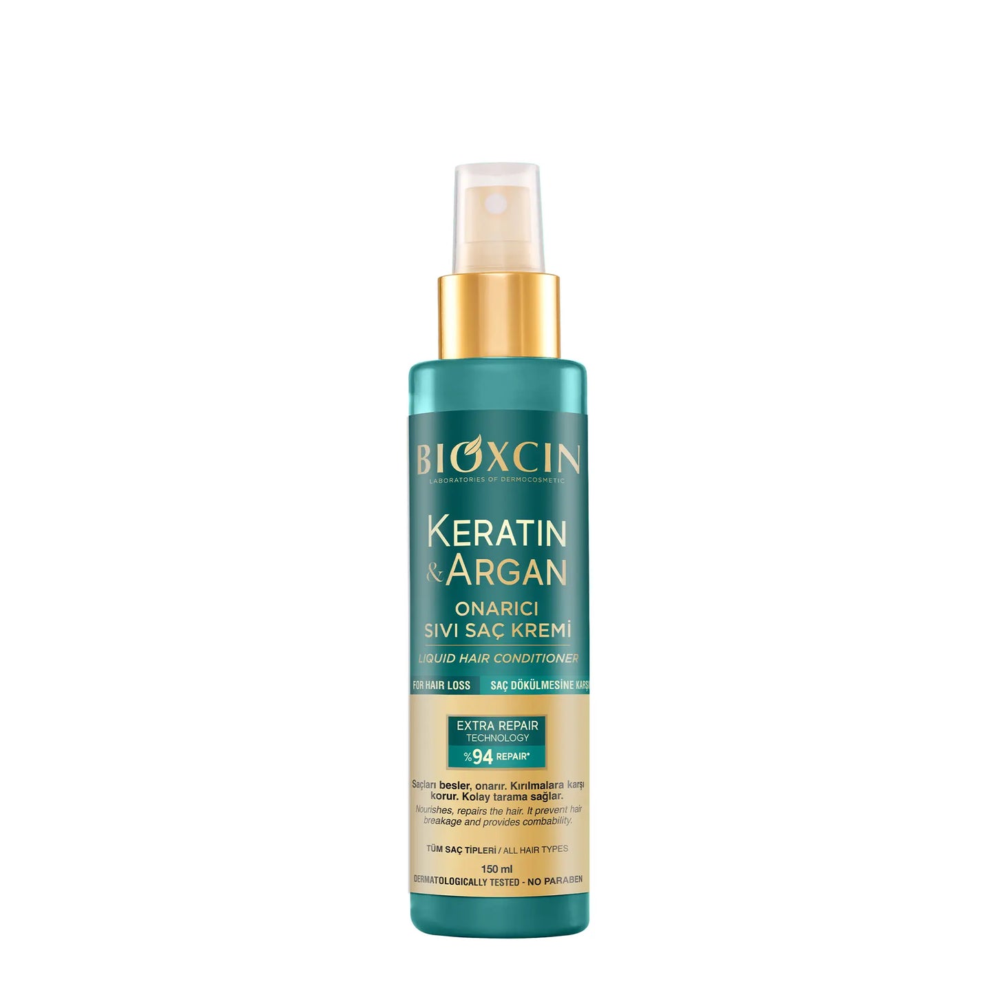 Bioxcin Keratin & Argan Repair Leave In Liquid Hair Conditioner 150ML