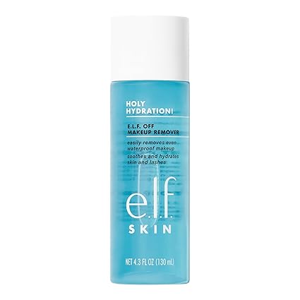 Elf SKIN Holy Hydration Off Makeup Remover, Liquid Makeup Remover For Eye, Lip & Face Makeup 130ML