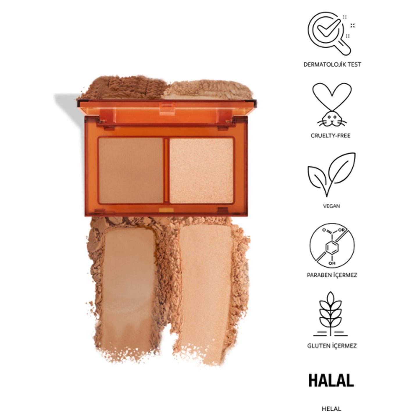 Pastel Bronzer & Highlighter Set, Sun Kissed.