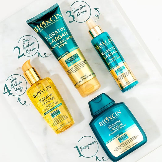 BIOXCIN Keratin Argan Repair Hair Care Cream for Worn and Damaged Hair 250ML