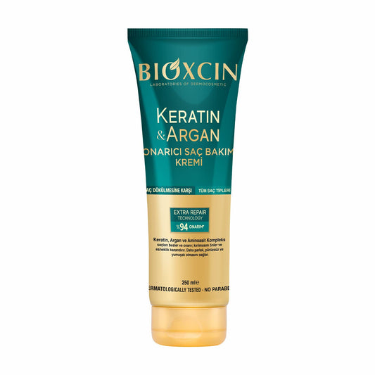 BIOXCIN Keratin Argan Repair Hair Care Cream for Worn and Damaged Hair 250ML