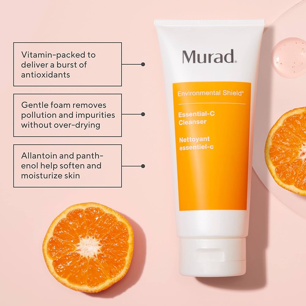 Murad Essential-C Facial Cleanser - Foaming Gel Face Wash- Vitamin C & Antioxidant Rich Treatment Backed by Science