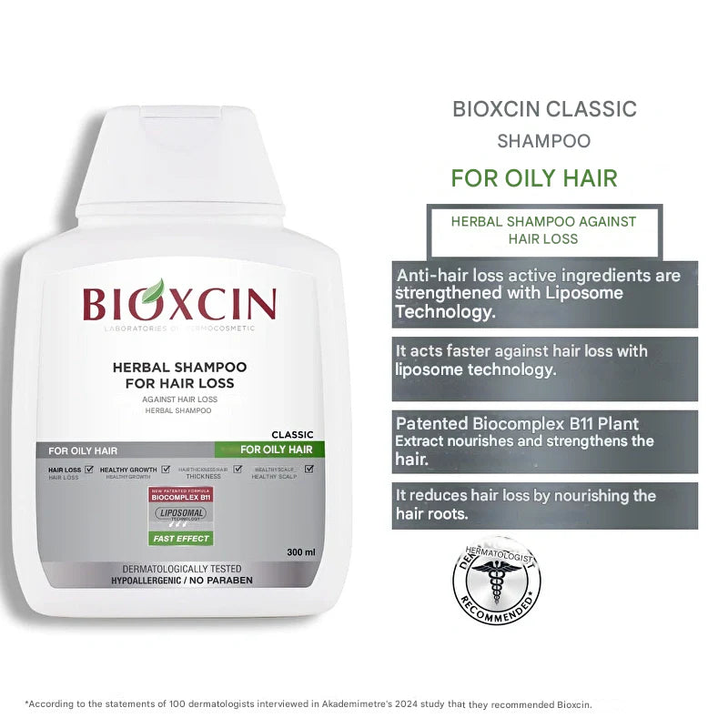 Bioxcin Anti Hair Loss Herbal Classic Shampoo Dry and Normal Hair 300ML