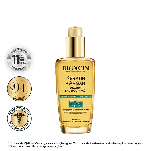 Bioxcin Keratin & Argan Repairing Hair Care Oil 150ML