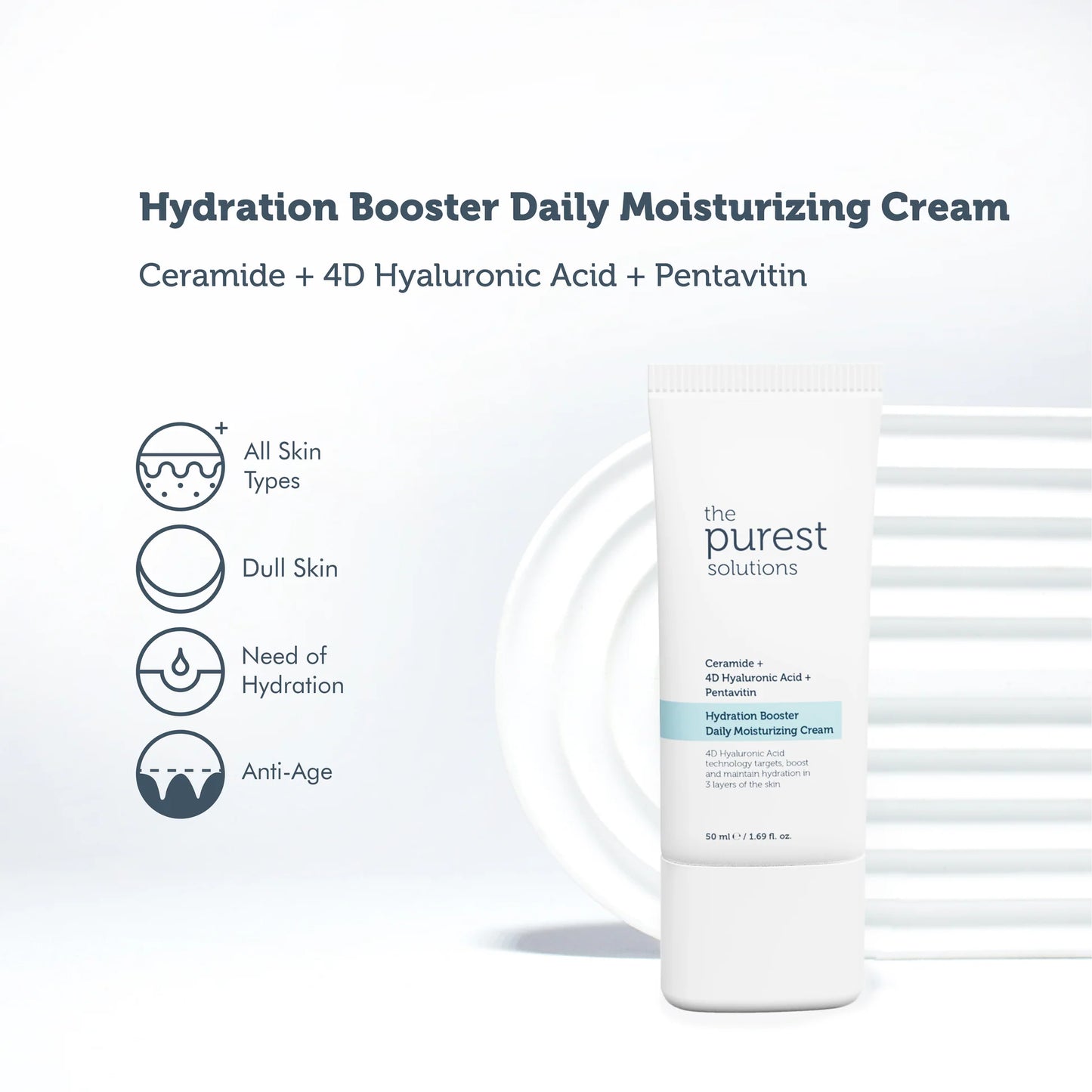 Hydration Booster Daily Moisturizing Cream Ceramide + 4D Hyaluronic Acid + Pentavitin