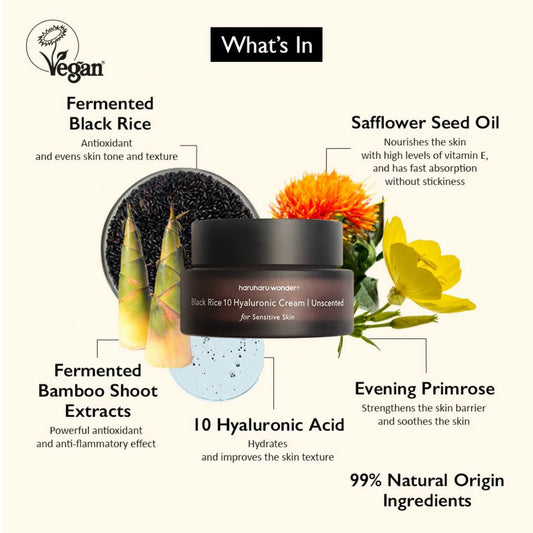 BLACK RICE 10 HYALURONIC CREAM UNSCENTED