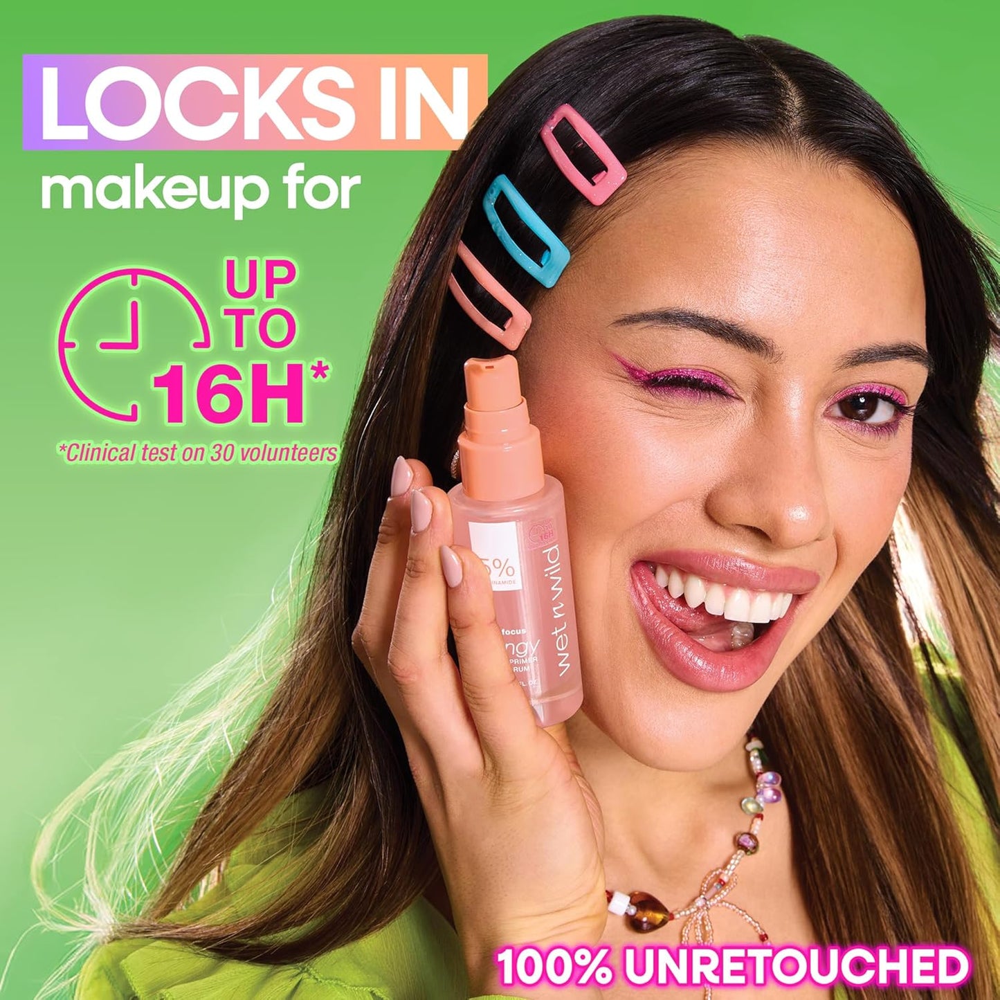 Wet n Wild Prime Focus Clingy Serum Primer, Fixes Makeup for up to 16 Hours, Moisturising and Nourishing Formula with Niacinamide