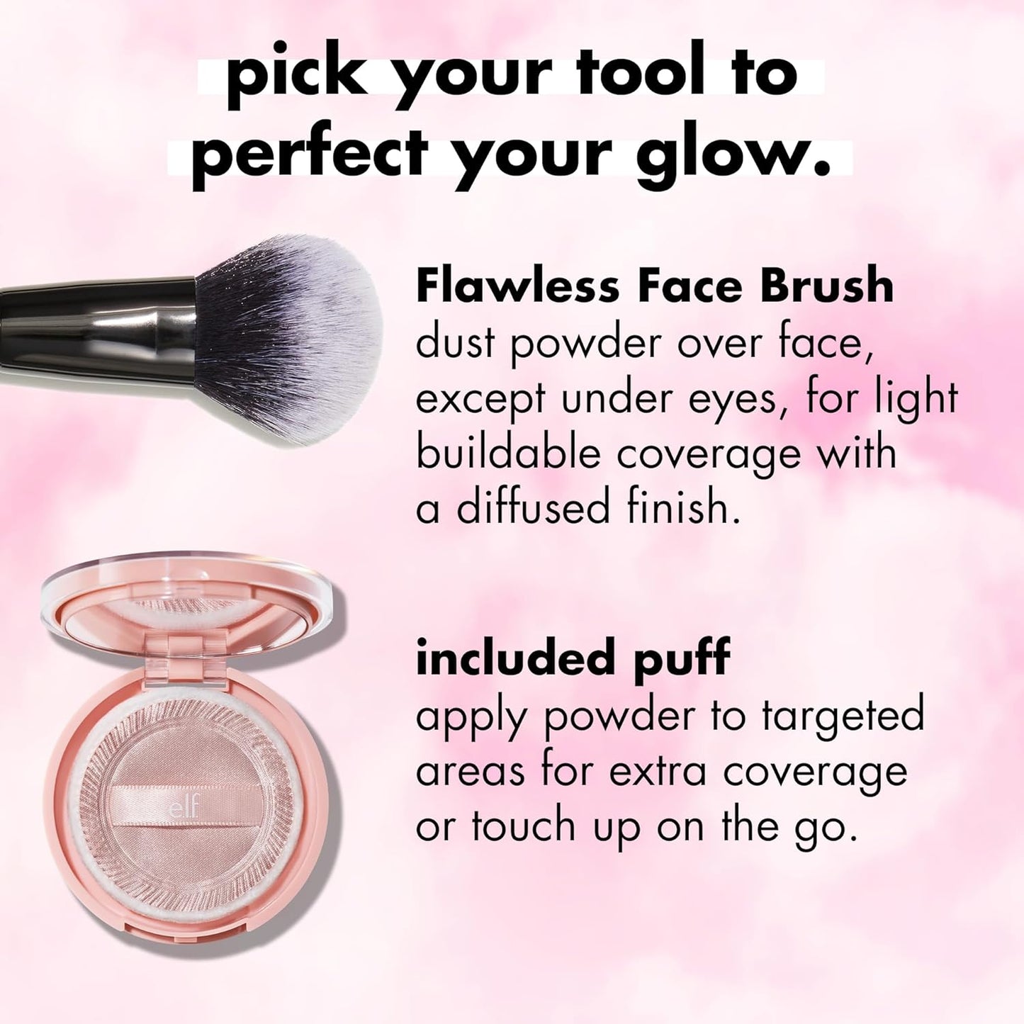 Elf Halo Glow Powder Filter, Ultra-fine Finishing Powder
