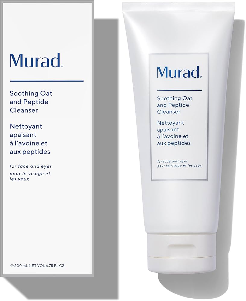 Murad Eczema Control Soothing Oat and Peptide Cleanser – Gentle Face Cleanser for Sensitive Skin – Creamy, Hydrating Facial Skin Care Treatment – Relief from Dryness and Irritation,