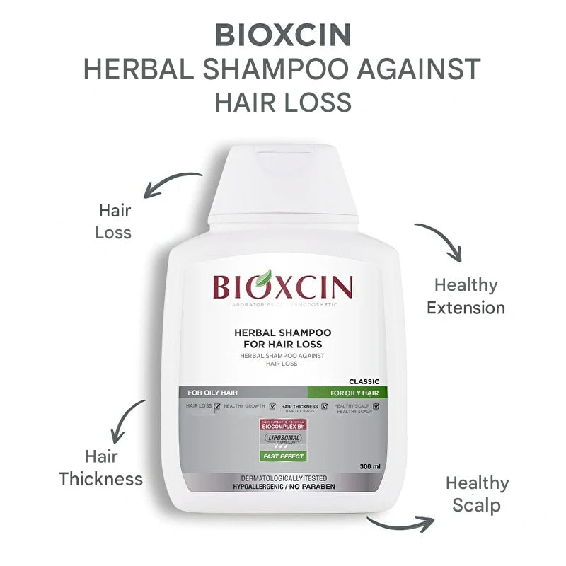 Bioxcin Anti Hair Loss Herbal Classic Shampoo Dry and Normal Hair 300ML