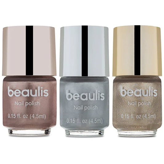 Beaulis 3-pack Nail Polish Metallic Series 4.5ML