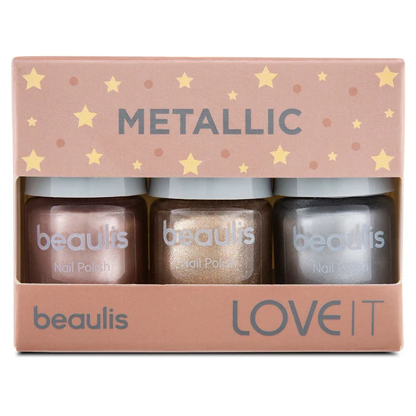 Beaulis 3-pack Nail Polish Metallic Series 4.5ML